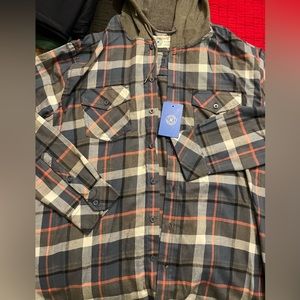 Hurley Plaid Hooded Shirt